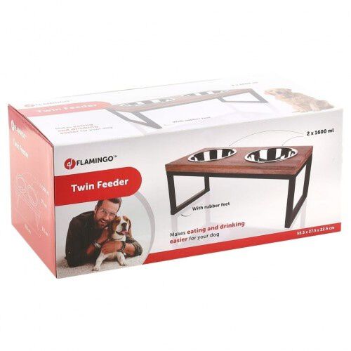 Flamingo tommy comedero con dos cuencos extra&iacute;bles para mascotas, , large Imagen numero 6
