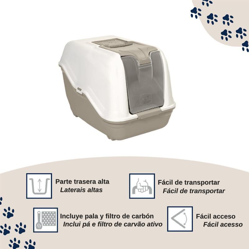 Nice Care Arenero Cerrado Netta Close Beige para gatos, , large Imagen numero 3