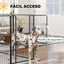 PawHut Parque para Perros de 12 Paneles de 100 cm de Altura, Vallas para Perros de Acero Resistente Plegable, con Puertas, para Interior y Exterior, Negro, , large indicador imagen numero 5