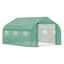 Outsunny Invernadero de Túnel verde con puerta  y 6 ventanas enrollables para cultivo de plantas y flores., , large indicador imagen numero 1
