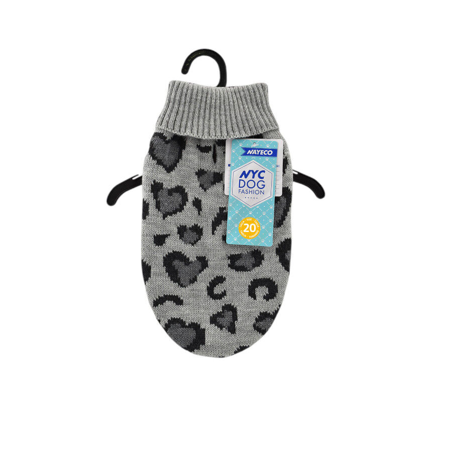 Nayeco Abrigo Leopard Jacquard Gris para perros, , large Imagen numero 3