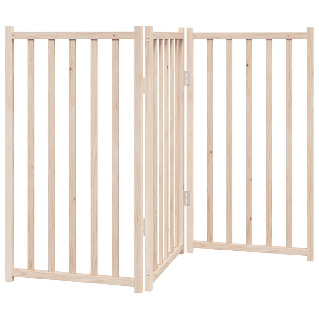 vidaXL Puerta para Perros Plegable Paneles Puerta Mascotas Madera de &Aacute;lamo, , large Imagen numero 6
