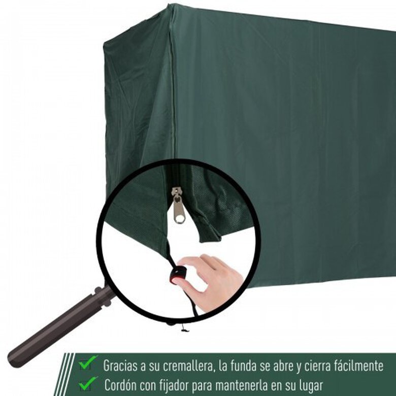 Funda de columpio con cremallera Outsunny color Verde, , large image number null