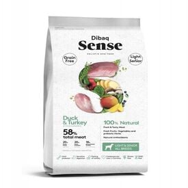 Pienso Dibaq Sense Grain Free Light y Senior sabor Pato y Pavo