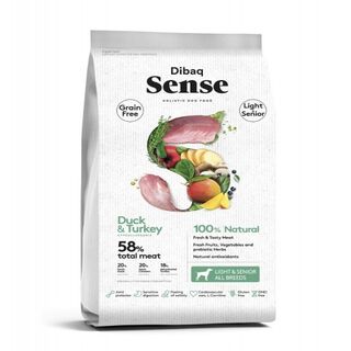 Pienso Dibaq Sense Grain Free Light y Senior sabor Pato y Pavo