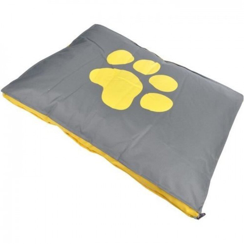 Colchón rectangular Dog Paw con funda para perros color Gris, , large image number null