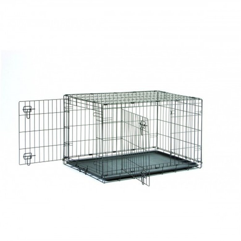 Savic dog cottage jaula metálica desmontable negro para perros, , large image number null
