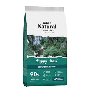 Dibaq Puppy Maxi Natural Moments Pollo y Pavo pienso para perros