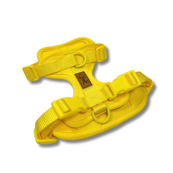 La Casa de Turrón Arnés Adventure Beach amarillo con 3 puntos de enganche para perro