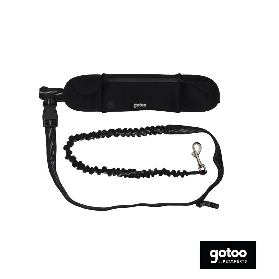 Gotoo Correa manos libres negra para perros thumbnail