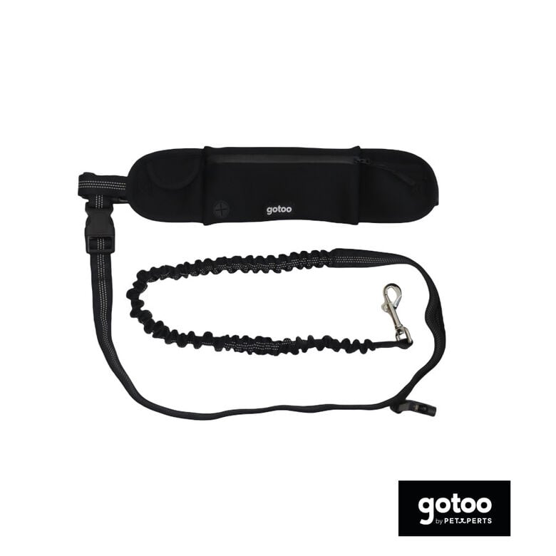 Gotoo Correa manos libres negra para perros thumbnail