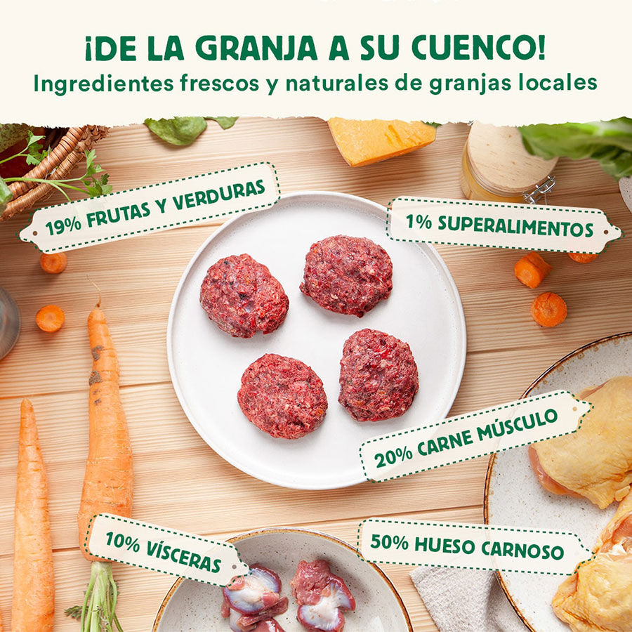 Pack de men&uacute; completo BARF para perros sabor Pollo, , large Imagen numero 3