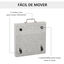 Outsunny Base de Sombrilla Exterior Universal 25 kg de Mármol con 2 Ruedas y Asa de Transporte Tubo de Ø35/38/48 mm Soporte de Parasol para Jardín Balcón Patio 40x40x36 cm Gris, , large indicador imagen numero 5
