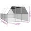 vidaXL Jaula gallinero de acero galvanizado 3x6x2 m, , large indicador imagen numero 5