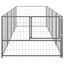 VidaXL Perrera de Acero Pequeña Plateada para perros, , large indicador imagen numero 3