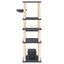 vidaXL Rascador para gatos con postes de sisal gris oscuro 154 cm, , large indicador imagen numero 3