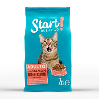 Start! Adulto Salmón y Cereales pienso para gatos