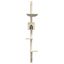 vidaXL &Aacute;rbol rascador para gatos de pared crema 187 cm, , large indicador imagen numero 4