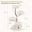COSTWAY 132 cm &Aacute;rbol Rascador para Gatos,Centro de Actividades para Gatitos | Torre para Gatos con 4 Plataformas Extra&iacute;bles, 2 Juguetes Colgantes con Cascabel y Postes Rascadores de Yute, Blanco, , large indicador imagen numero 5
