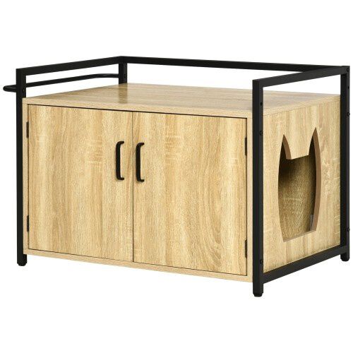 Arenero para gato de discount madera