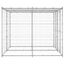 Vidaxl perrera con toldo superior plateada para perros, , large indicador imagen numero 4