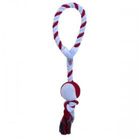 Juguete cuerda para perro color Rojo y Blanco