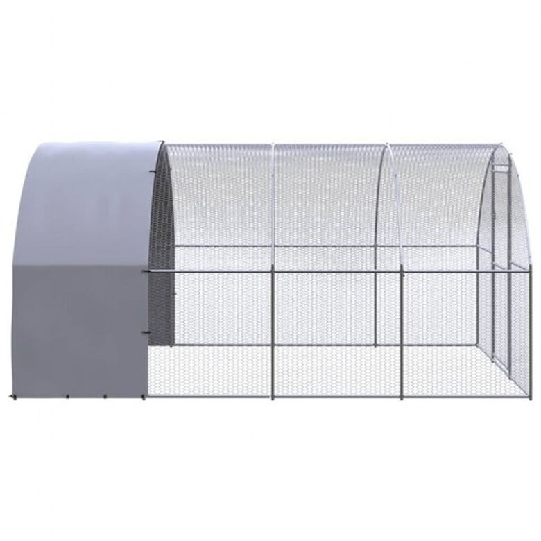 VidaXL Gallinero Exterior plateado thumbnail
