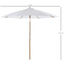 Outsunny Sombrilla Parasol de Madera Grande Ø300x250cm para Exterior Jardín Patio Altura Ajustable en 3 Niveles Desmontable Portátil Fácil de Guardar y Transportar Color Marfil, , large indicador imagen numero 3