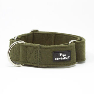 CandyPet Collar Martingale Tweed verde para perros