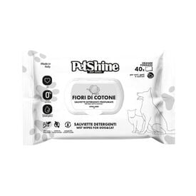 Petshine Toallitas h&uacute;medas Flor de algod&oacute;n para perros y gatos
