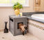 Arenero para Gatos Cubierto Borneo - Fabricado en ECOFLEX - Integra el arenero en la decoración de tu hogar, 58x44,6x70,2 cm, 4 Colores (Gris), , large indicador imagen numero 2