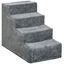 PawHut Escalera de 4 peldaños Gris para mascotas, , large indicador imagen numero 4