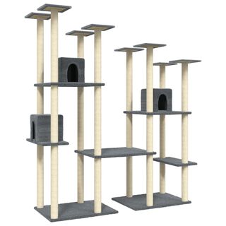 VidalXL árbol grande color gris oscuro para gato