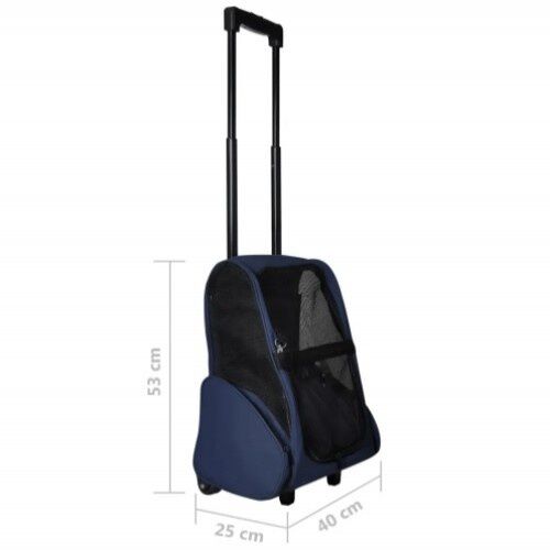 vidaXL Transportín plegable azul para mascotas thumbnail