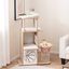 COSTWAY Árbol para Gatos de Madera, Torre de Gato Temática Deportiva de 120 CM con Condominio de 2 Pisos, 2 Perchas, Hamaca con Aro de Baloncesto, Postes de Rascado, Mueble de 5 Capas para Gatos en Interiores, , large indicador imagen numero 2