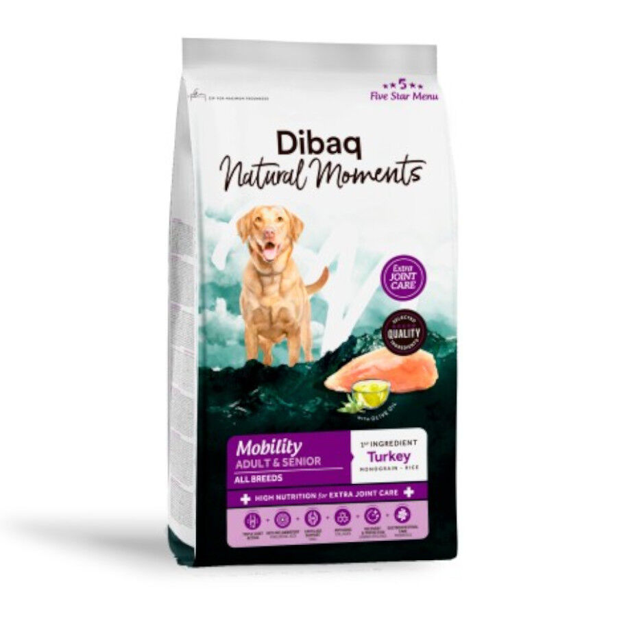 12 kg Dibaq Natural Moments Pienso Mobility Pavo para perro