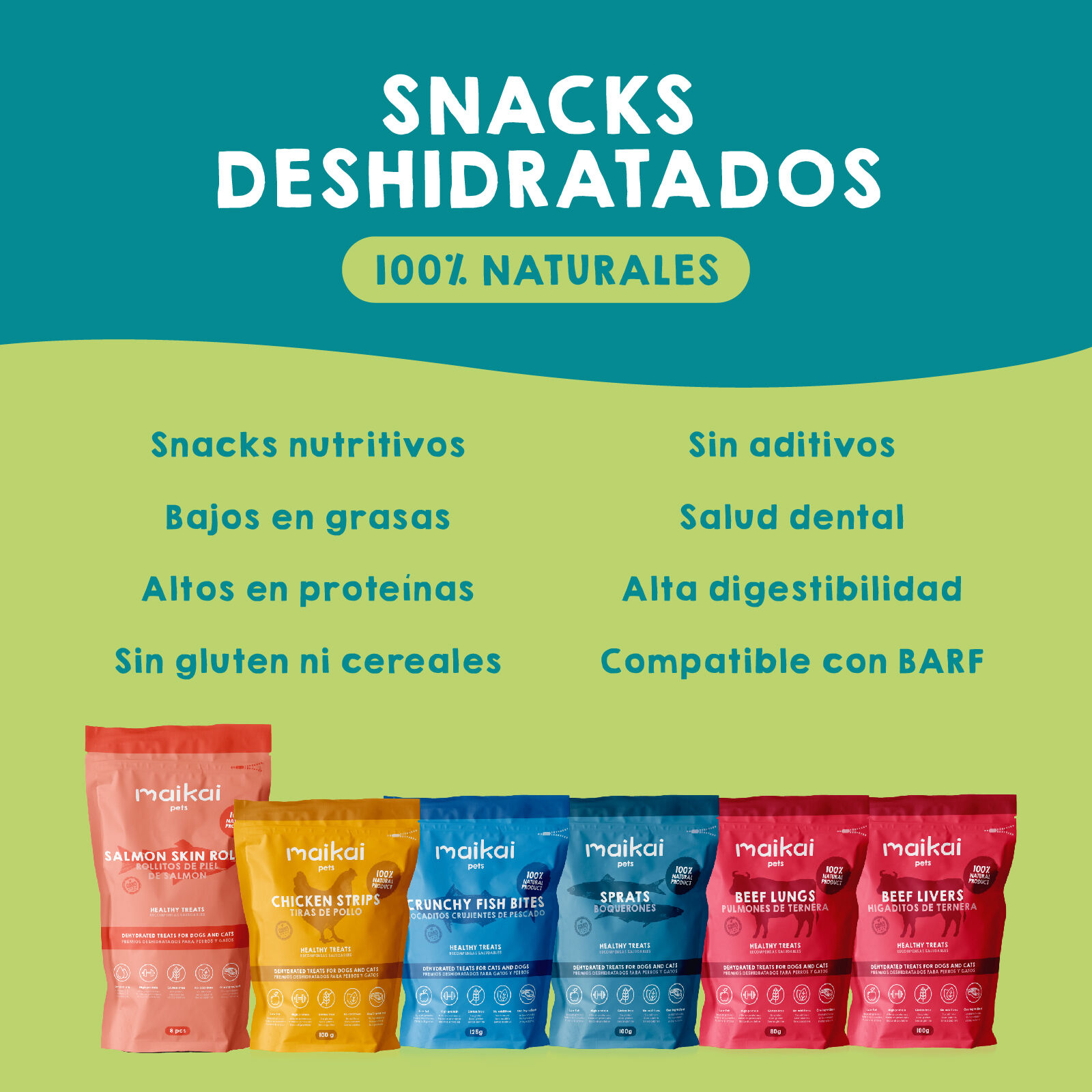 MAIKAI PETS  Pack de Chuches + Aceite de Salmón para perros y gatos thumbnail