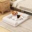 COSTWAY Cama Perros Medianos y Peque&ntilde;os, 90x69x18 cm, Cama Ortop&eacute;dica para Perros con Espuma de Huevo y Coj&iacute;n de 3 Lados, Base Antideslizante, Sof&aacute; para Mascotas, Desenfundable y Lavable (Beige), , large indicador imagen numero 2