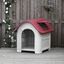 Caseta para perros Pawhut color Gris y rojo, , large indicador imagen numero 3