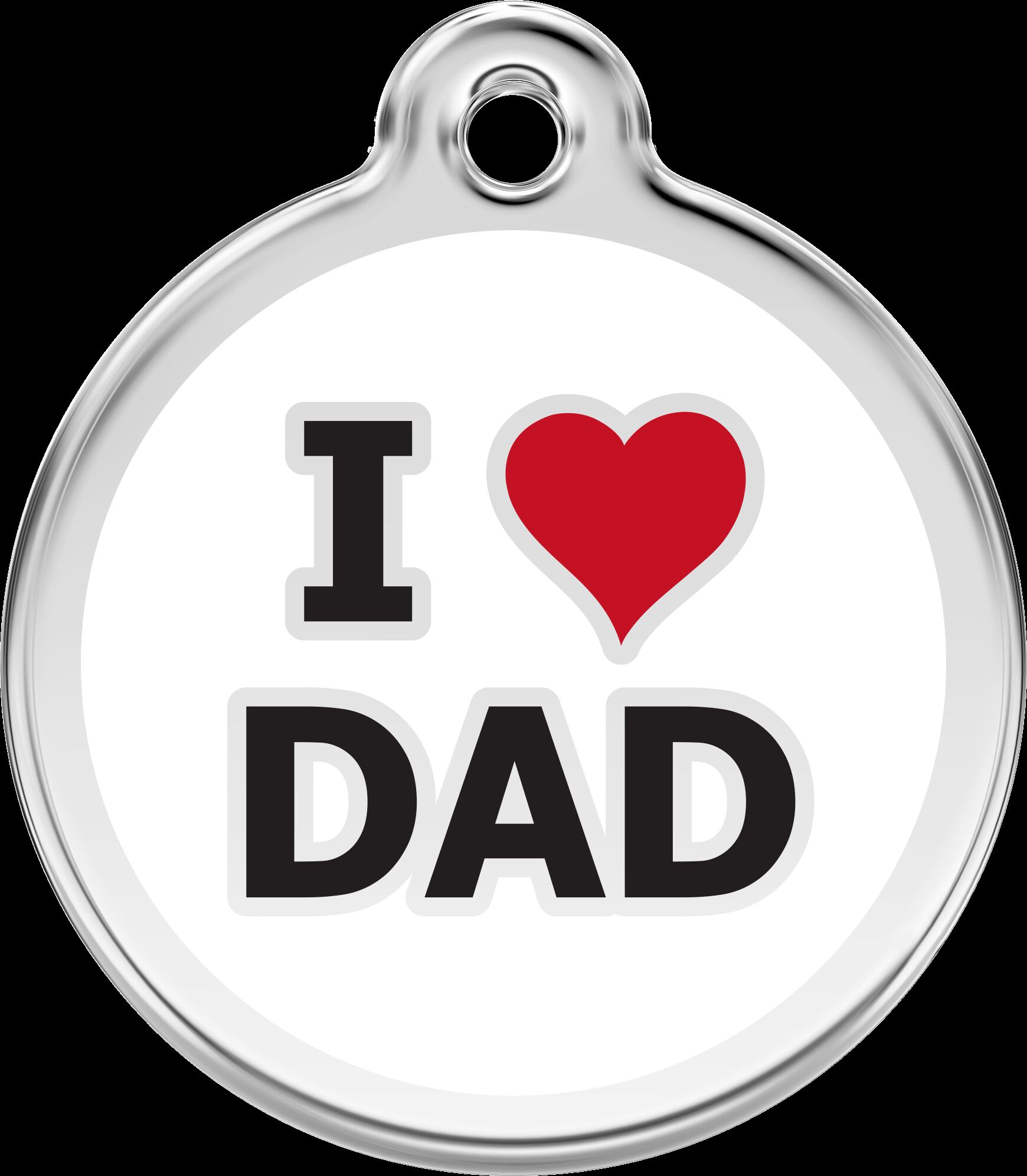 Red Dingo Placa Identificativa Acero Inoxidable Blanca para perros y gatos