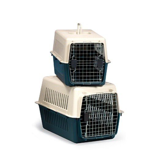 Transport&iacute;n para mascotas color gris-azul y blanco, , large Imagen numero 1