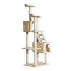 Rascador PawHut para gatos con árbol y poste color Beige, , large image number null