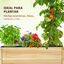 Outsunny Jardinera con Ruedas Madera Natural, , large indicador imagen numero 4