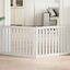 vidaXL Puerta para perros plegable 2 paneles madera álamo blanca 160cm, , large indicador imagen numero 7