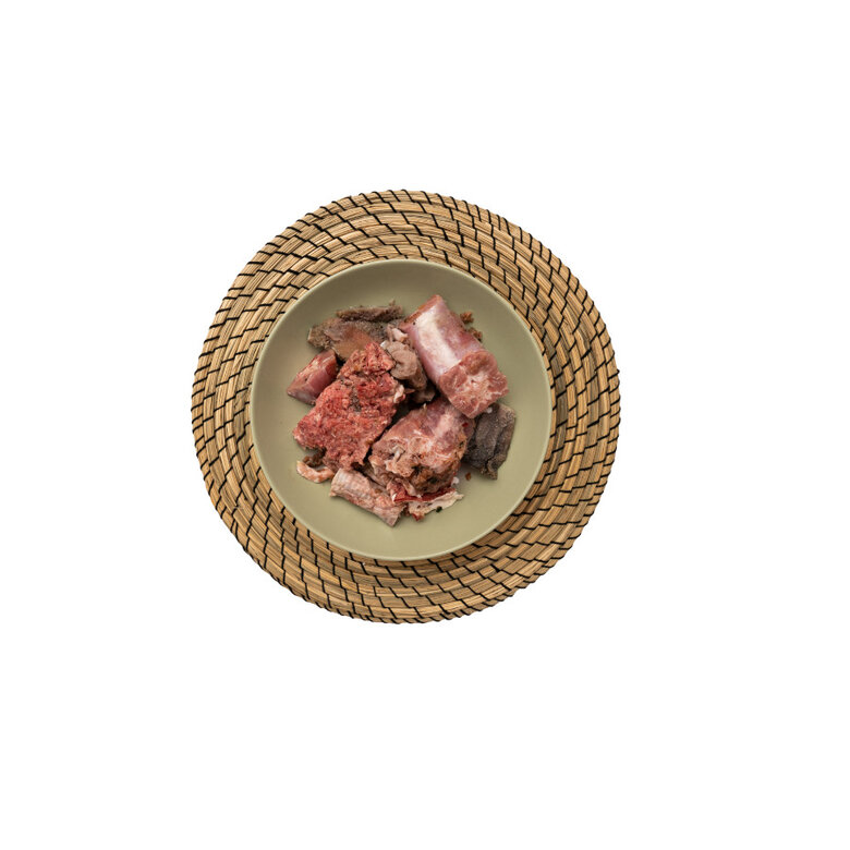 Comida para perros. Menú barf de cordero y pavo en trozos 6kg