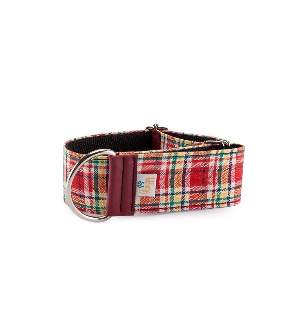 Collar Galgo Speedy Regulable Tart&aacute;n Rojo, , large Imagen numero 1