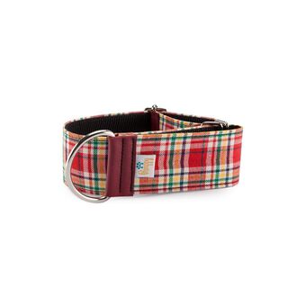 Pampy Speedy Regulable Collar Galgo Tartán Rojo para perros