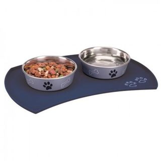 Tazón Trixie de silicona Para perros color Azul