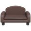 vidaXL Cama para perros de cuero sintético marrón 50x40x30 cm, , large indicador imagen numero 2
