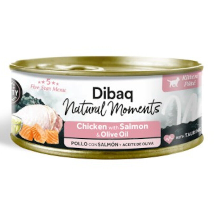 70 g Dibaq Natural Moments Lata Pollo con Salm&oacute;n para gatito, , large Imagen numero 1